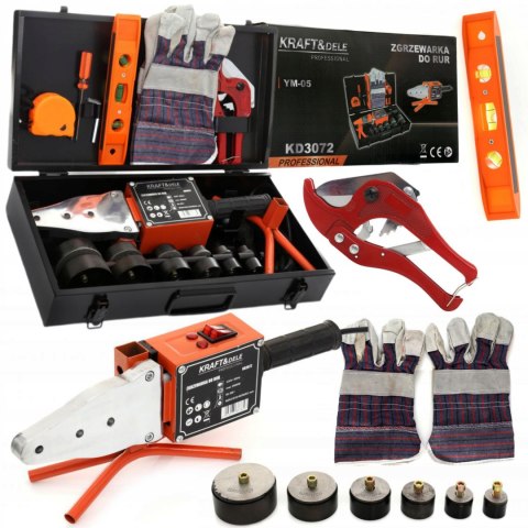 ZGRZEWARKA POLIFUZYJNA 2900W DO RUR PP PCV 6 MATRYC MIARKA POZIOMNICA K3072