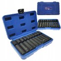 Falon-Tech zestaw nasadek udarowych 10-19 mm 1/2" długie + krótkie 20 el.