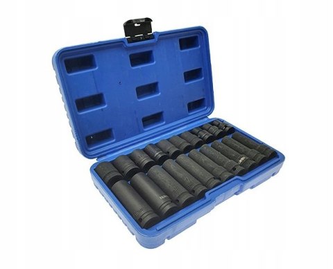 Falon-Tech zestaw nasadek udarowych 10-19 mm 1/2" długie + krótkie 20 el.