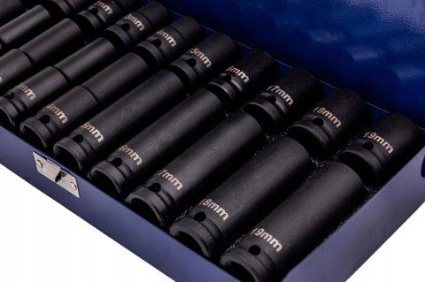Falon-Tech zestaw nasadek udarowych 10-19 mm 1/2" długie + krótkie 20 el.