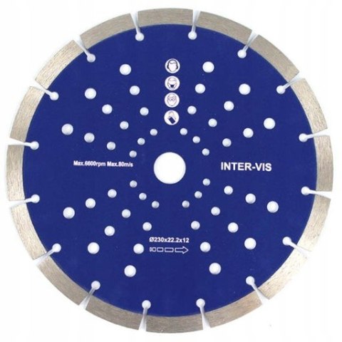 Tarcza diamentowa Inter-Vis IVDBSEGHOL230BL 230mm
