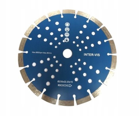 Tarcza diamentowa Inter-Vis IVDBSEGHOL230BL 230mm