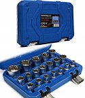 Klucz nasadowy Kraft&Dele 19 nasadek E-Torx 1/2'' 8-32 mm
