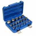 Klucz nasadowy Kraft&Dele 19 nasadek E-Torx 1/2'' 8-32 mm