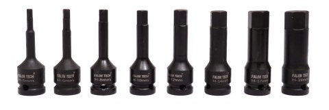 Klucz nasadowy udarowy Falon-Tech 6-kątna 1/2" H5-H19 8el