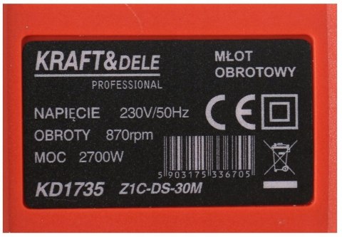 Młotowiertarka Kraft&Dele SDS Plus 2700 W