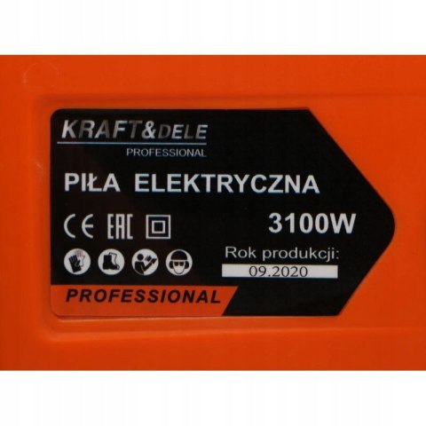 Piła łańcuchowa Kraft&Dele 3100 W 40 cm sieciowa automatyczne smarowanie