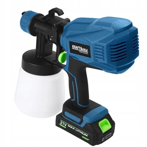 Pistolet do malowania ścian płotu akumulatorowy 21v 2ah 800ml uniwersalny