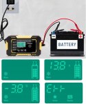 Prostownik akumulatorowy Kraft&Dele 12V 6A automatyczny LCD