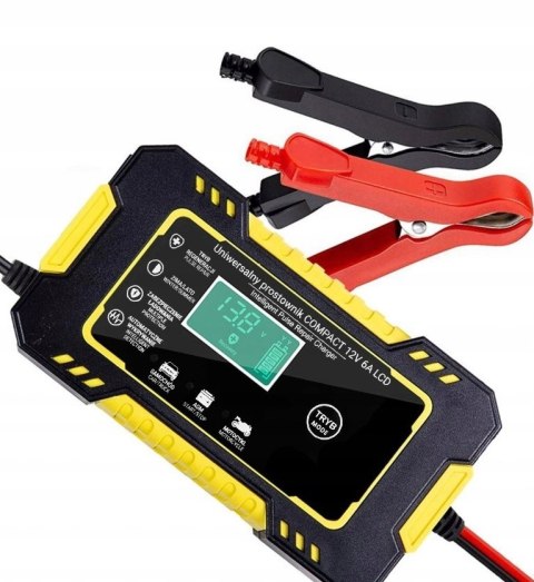 Prostownik akumulatorowy Kraft&Dele 12V 6A automatyczny LCD