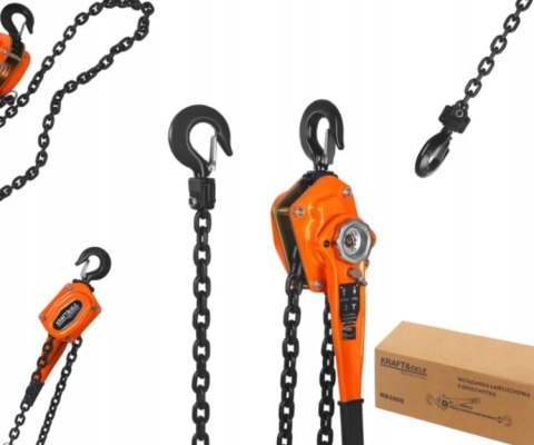 Wciągarka ręczna z grzechotką 3 m 3 t Kraft&Dele KD3505