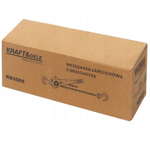 Wciągarka ręczna z grzechotką 3 m 3 t Kraft&Dele KD3505