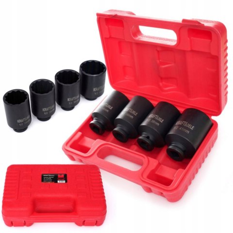 KRAFT&DELE ZESTAW NASADEK UDAROWYCH 1/2" 6- kątne 34-41mm 4SZT KD11754
