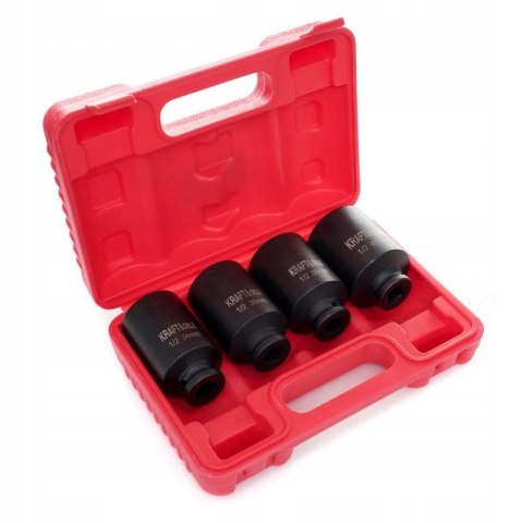 KRAFT&DELE ZESTAW NASADEK UDAROWYCH 1/2" 6- kątne 34-41mm 4SZT KD11754