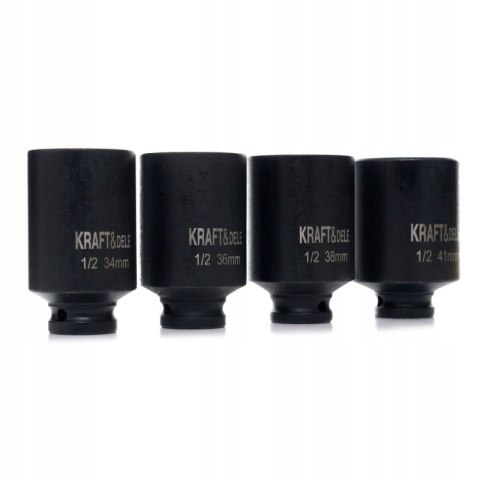 KRAFT&DELE ZESTAW NASADEK UDAROWYCH 1/2" 6- kątne 34-41mm 4SZT KD11754
