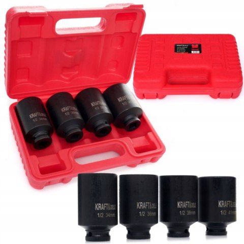 KRAFT&DELE ZESTAW NASADEK UDAROWYCH 1/2" 6- kątne 34-41mm 4SZT KD11754