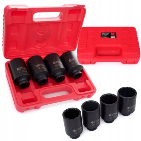 KRAFT&DELE ZESTAW NASADEK UDAROWYCH 1/2" 6- kątne 34-41mm 4SZT KD11754