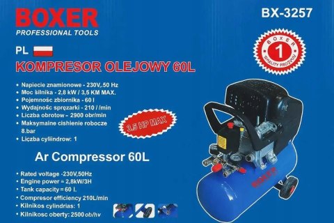 Kompresor olejowy Boxer bx-3257 60 l 8 bar