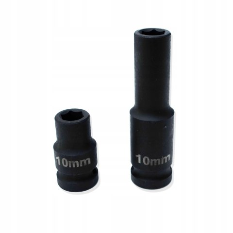 Nasadka udarowa 1/2" 6-kątna Falon-Tech długie i krótkie 20 el. 10-19 mm