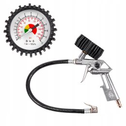 Pistolet do pompowania kół Falon-Tech z manometrem 12 bar