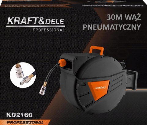 Wąż pneumatyczny zwijany 30m+2m 1/4" PVC solidna