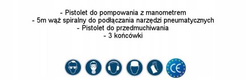 Zestaw pneumatyczny Kraft&Dele 6 elementów z pistoletem i manometrem