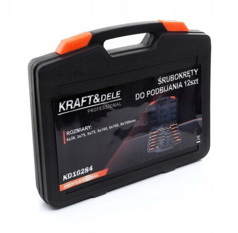 KRAFT&DELE zestaw śrubokrętów z magnesem do podbijania 12 sztuk KD10284