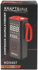Kompresor akumulatorowy Kraft&Dele 10 bar 7800 mAh z latarką LED