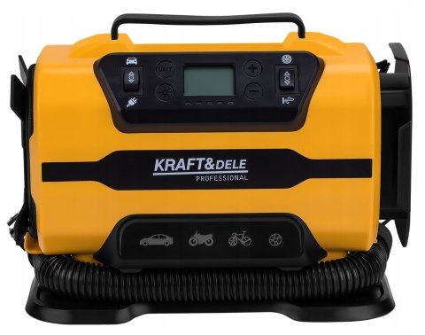 Kompresor samochodowy z funkcją latarki 12/230V KD3441 KRAFT&DELE