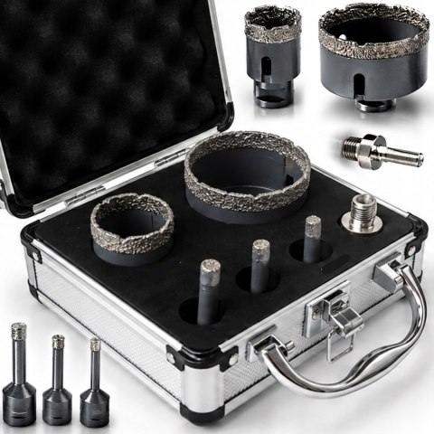 Koronki 6-68 mm Otwornice Diamentowe do Gresu Betonu Płytek Kamienia M14 M