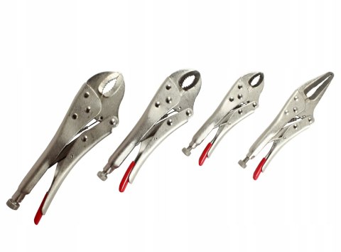 Kraft&Dele KD10338 Szczypce zaciskowe morsea żabka zestaw 4 szt. płachta