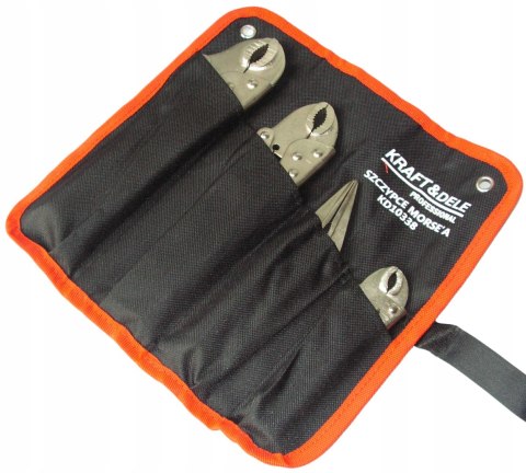Kraft&Dele KD10338 Szczypce zaciskowe morsea żabka zestaw 4 szt. płachta