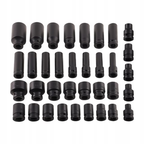 Nasadka udarowa Kraft&Dele 1/2" 6-kątna zestaw 35 szt. 8-32 mm