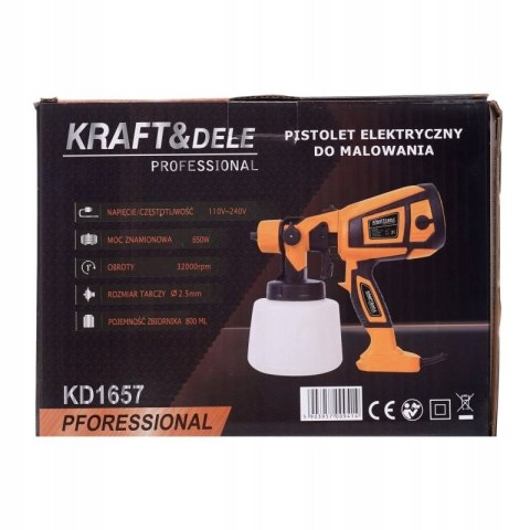 PISTOLET DO MALOWANIA ELEKTRYCZNY AGREGAT MALARSKI HVLP DYSZE 650W 800ml