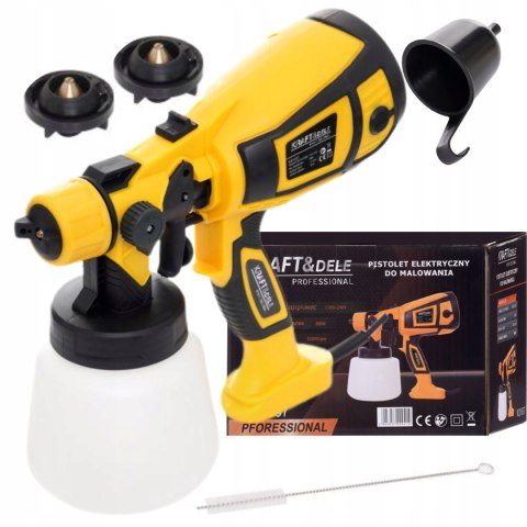 PISTOLET DO MALOWANIA ELEKTRYCZNY AGREGAT MALARSKI HVLP DYSZE 650W 800ml