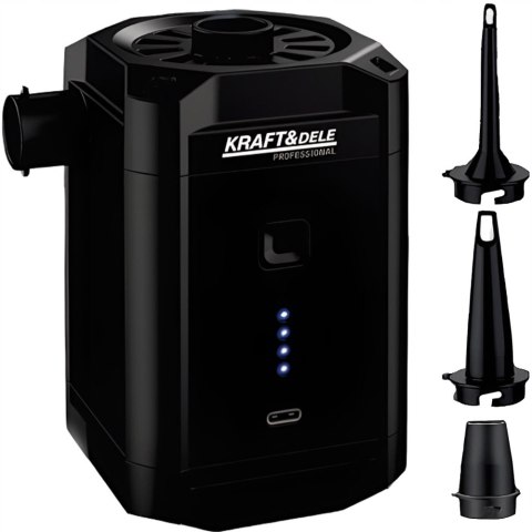 POMPKA AKUMULATOROWA DO MATERACY PONTONÓW USB-C 5500mAh LED + KOŃCÓWKI