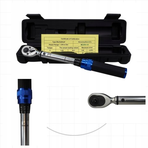 Klucz dynamometryczny Falon-Tech 1/4" 1-25 Nm z blokadą FT2512