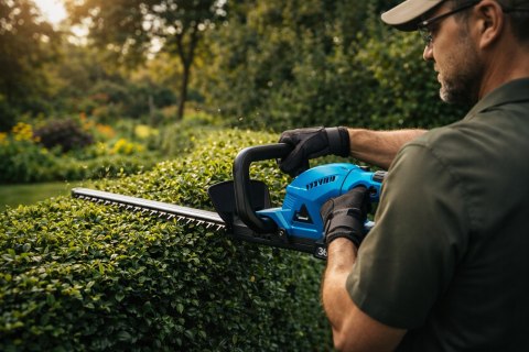 LCD NOŻYCE DO CIĘCIA ŻYWOPŁOTU NOŻYCE AKUMULATOROWE 51CM 2X AKU 36V 2Ah PRO