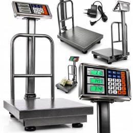 WAGA ELEKTRONICZNA MAGAZYNOWA SKLEPOWA PLATFORMOWA AKUMULATOR LCD 300KG
