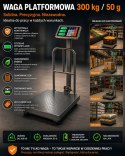 WAGA ELEKTRONICZNA MAGAZYNOWA SKLEPOWA PLATFORMOWA AKUMULATOR LCD 300KG