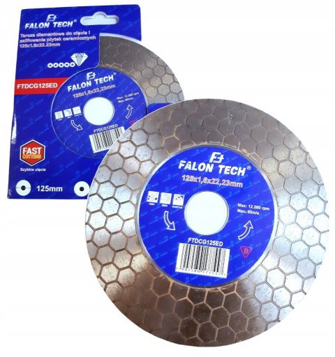 TARCZA 125mm DIAMENTOWA DO PŁYTEK GRESU GLAZURY SZLIFOWANIA CIĘCIA 45° TARCZA 125mm DIAMENTOWA DO PŁYTEK GRESU GLAZURY SZLIFOWANIA CIĘCIA 45°