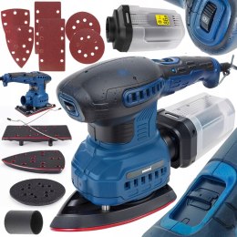 SZLIFIERKA MIMOŚRODOWA OSCYLACYJNA 125mm 1350W 3W1 3 PADY REGULACJA 6 x PAP
