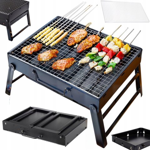 GRILL SKŁADANY TURYSTYCZNY WALIZKA PRZENOŚNY OGRODOWY WĘGLOWY Z UCHWYTEM GRILL SKŁADANY TURYSTYCZNY WALIZKA PRZENOŚNY OGRODOWY WĘGLOWY Z UCHWYTEM