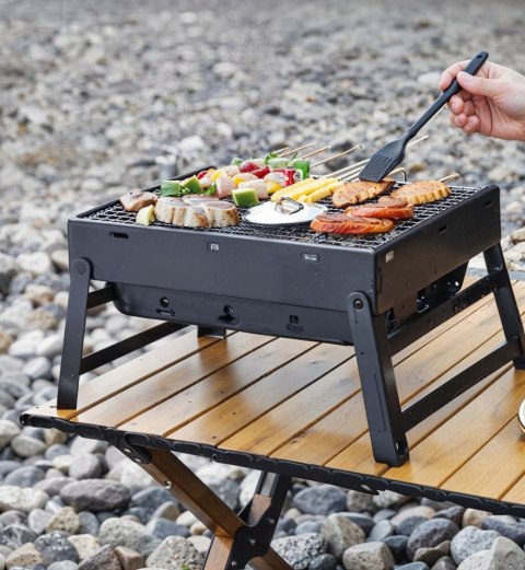 GRILL SKŁADANY TURYSTYCZNY WALIZKA PRZENOŚNY OGRODOWY WĘGLOWY Z UCHWYTEM GRILL SKŁADANY TURYSTYCZNY WALIZKA PRZENOŚNY OGRODOWY WĘGLOWY Z UCHWYTEM