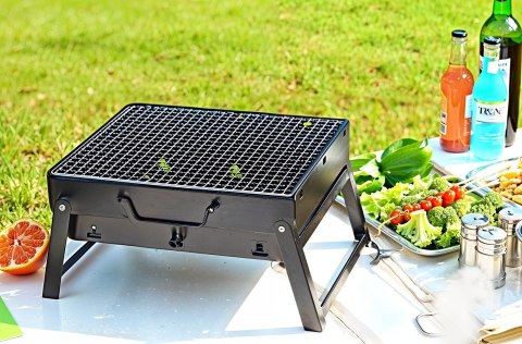 GRILL SKŁADANY TURYSTYCZNY WALIZKA PRZENOŚNY OGRODOWY WĘGLOWY Z UCHWYTEM GRILL SKŁADANY TURYSTYCZNY WALIZKA PRZENOŚNY OGRODOWY WĘGLOWY Z UCHWYTEM
