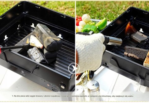 GRILL SKŁADANY TURYSTYCZNY WALIZKA PRZENOŚNY OGRODOWY WĘGLOWY Z UCHWYTEM GRILL SKŁADANY TURYSTYCZNY WALIZKA PRZENOŚNY OGRODOWY WĘGLOWY Z UCHWYTEM