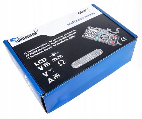 MIERNIK MULTIMETR CYFROWY ELEKTRYCZNY MIERNIK PRĄDU LCD TESTER PROFESIONAL MIERNIK MULTIMETR CYFROWY ELEKTRYCZNY MIERNIK PRĄDU LCD TESTER PROFESIONAL